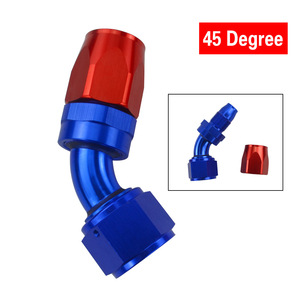 Conectores de Línea de Combustible Poyracing AN12, Azul y Rojo, 90 Grados, Piezas Universales para Modificación de Automóviles - Product Image 5