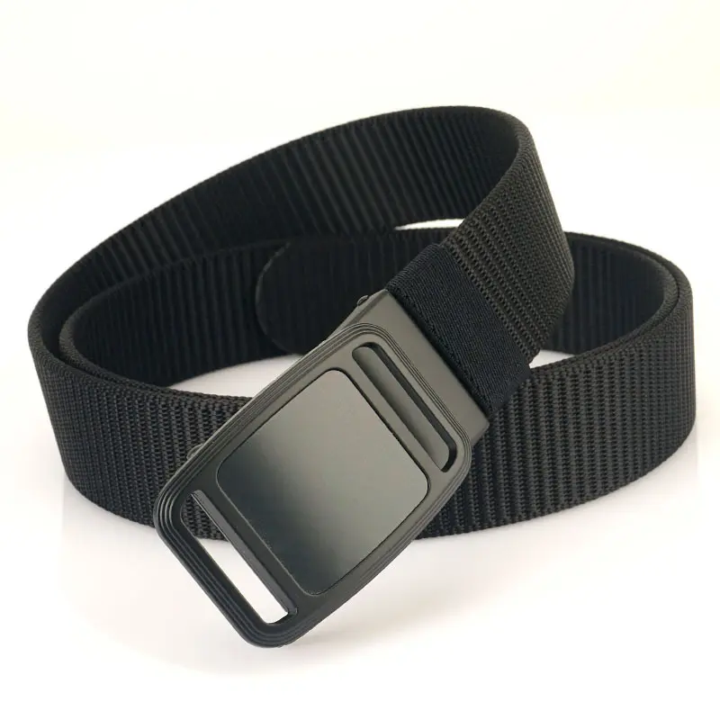 Wholesale custom print nylon belt cinturon tactico automatic metal buckle fabric belts for men