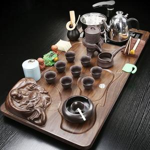 Bandeja De Chá De Madeira Tradicional Chinesa De Venda Quente Com Todos Os Panelas De Chá e Copos De Água Automática Recarga Kongfu Mesa De Chá - Product Image 6