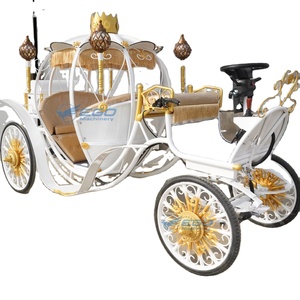 High Quality Pumpkin Wedding Carriage <b>White</b> Big Wedding Decoration Horse Carriages for Sale - Product Image 1