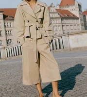 Vêtements pour femmes MYST&ZA – Nouvelle collection automne 2026 : Trench-coat court élégant et simple avec ceinture et épaulettes 6318233