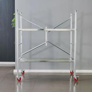 Échafaudage mobile en acier galvanisé de type X à assemblage rapide pour la rénovation de bâtiments - Product Image 6