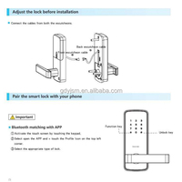 Cerradura Inteligente con Huella Dactilar, Contraseña, Tarjeta IC, Aplicación Móvil, Llave de Emergencia, Material de Aluminio para Puerta de Madera, Compatible con Tuya App