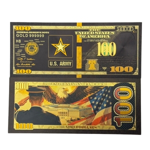 Nouvelle Banque de billets de banque LOGO 2026 America, 4 modèles, plaquée or noir 24 carats, pour cadeaux - Product Image 5