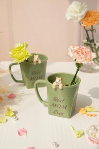 แก้วเซรามิค Best Mom <span class=keywords><strong>Ever</strong></span> แก้วกาแฟรูปกระรอกทำมือ ของขวัญวันแม่สุดพิเศษสำหรับคนรักกาแฟ (12 ออนซ์) - Product Image 5