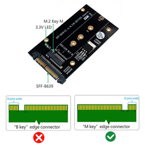 NGFF M.2 Key M SSD 转 SFF-8639 适配卡 U.2 转 M.2 Key m 适配板 - Product Image 3