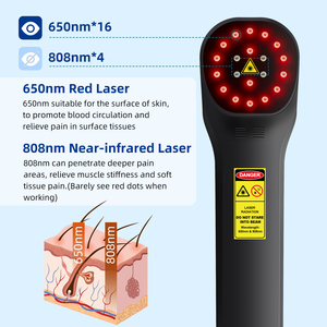 ZJZK 650nm 808nm Terapia de luz láser de bajo nivel Terapia de luz roja Lllt Láser frío para el dolor Heridas Mascotas humanas Cuidado DE LA SALUD - Product Image 3