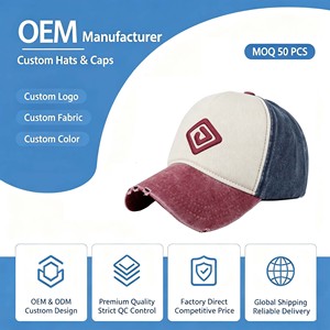 Casquette de baseball américaine rétro délavée et usée, style streetwear, tendance, à visière large et pointue, effet déchiré - Product Image 1