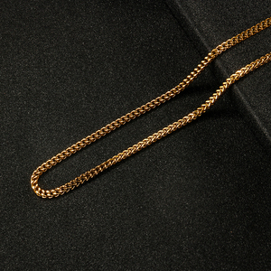 Collares de hombre de alta calidad a la moda impermeable 18K chapado en oro de acero inoxidable estilo Hip Hop joyería étnica para regalos - Product Image 3