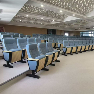 Chaise d'auditorium au design moderne en tissu avec <span class=keywords><strong>cadre</strong></span> métallique et tablette d'écriture pliable, idéale pour les écoles, les hôpitaux et les églises - Product Image 1