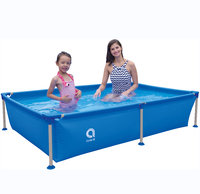 Piscine familiale rectangulaire gonflable pour adultes en plein air, avec cadre métallique, vente en gros