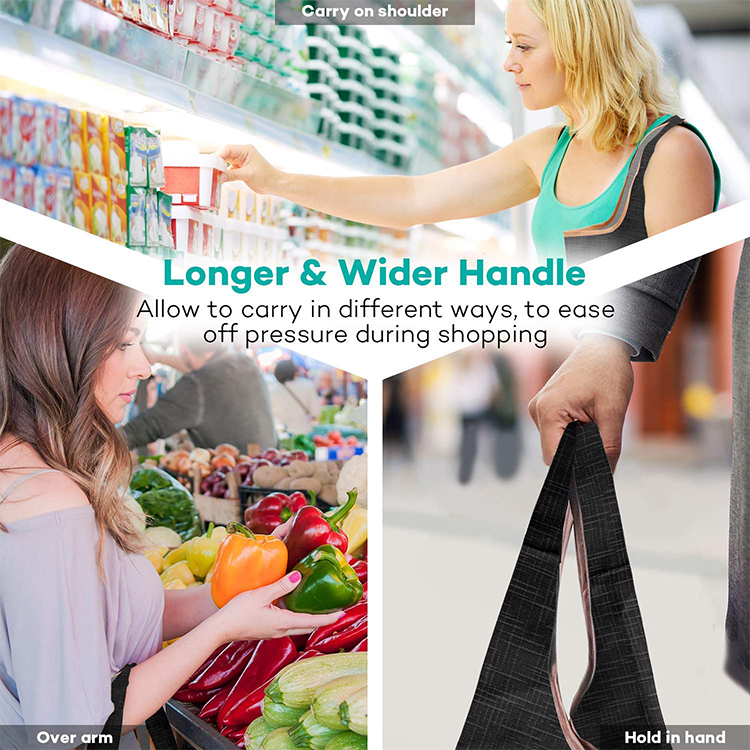 Wholesale custom foldable pocket tote bags printed polyester folding shopping grocery bag