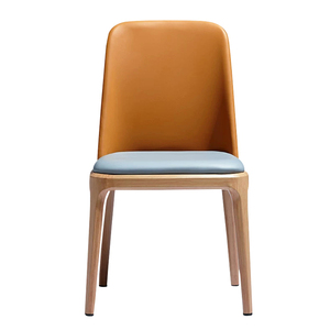 Silla de Comedor de Diseño Nórdico Moderno, Tapizada, de Madera Maciza <span class=keywords><strong>y</strong></span> Acero, para Cafetería o Pastelería - Product Image 2