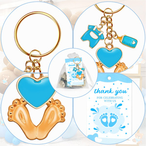 Portachiavi Ricordo per Neonati con Piedini e Biberon, Regalo per Baby Shower, Festa di Benvenuto, Bomboniere di Ringraziamento - Product Image 5