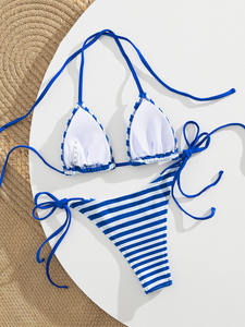 Sexy High Waist Bikini Beach Women's Striped <strong>Swimsuit</strong> 2026 Two-piece Bathing Suit Woman Swimwear Bikinis Sets Brazilian Biquini - Product Image 4