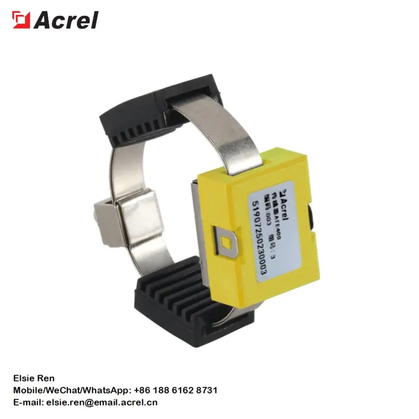 Acrel ATE400 sensor de barramento sem fio monitor remoto de temperatura em linha correia de chapa de liga tipo 470 MHz para 22kv tensão média