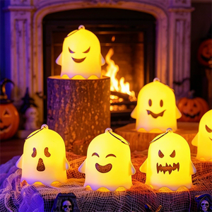 Halloween Decorations Ghost Pendants Handheld Glowing Ghosts <strong>Mischievous</strong> <strong>Spirits</strong> Party Props Gifts Wholesale Led Night Light - Product Image 4