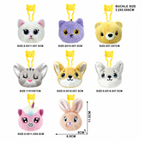 EPT 32PCS Porte-clés animaux en peluche mignons, breloques de sac en peluche, jouets à cordon qui bougent, accessoires de sac à dos, cadeaux pour enfants