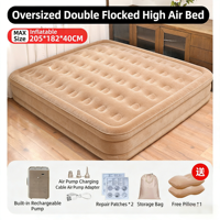 Matelas pneumatique en PVC gonflable, compact et pliable, lit simple/double pour le camping et l'utilisation intérieure/extérieure