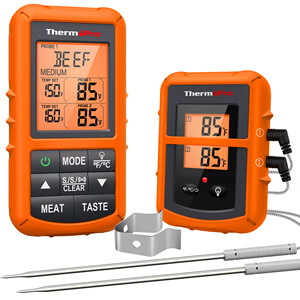 เทอร์โมมิเตอร์ดิจิตอลไร้สาย ThermoPro TP20C แบบสองหัววัด <span class=keywords><strong>ค</strong></span>วามถี่ 433MHz พร้อมระบบแจ้งเตือน - Product Image 1