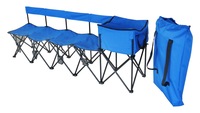 Chaise de pique-nique pliante en acier, modèle Moon Chair, avec dossier ventilé, turquoise, pour 6 personnes, mobilier d'extérieur pour parc et plage
