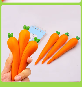 Venta caliente Squishy Pen Cover Pu Stress Papelería Squeezing Soft Pen Tube <span class=keywords><strong>Zanahoria</strong></span> Superficie Liberación Presión Pu Juguetes para niños - Product Image 5