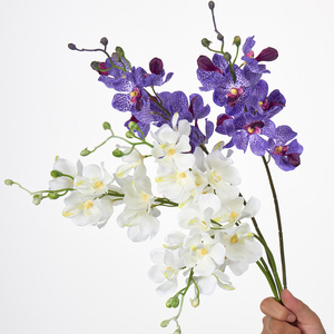 Fiori di Orchidea <span class=keywords><strong>Vanda</strong></span> Artificiali di Alta Qualità, Idratanti e Realistici, per Decorazioni di Soggiorno, Matrimoni ed Eventi all'Aperto - Product Image 1