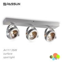Spot LED argenté moderne 35W pour chambre d'hôtel