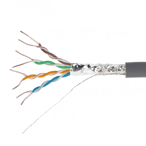 Câble Ethernet blindé Cat5e FTP 4P 24AWG |   Câble réseau blindé extérieur pour LAN CCTV PoE Cat 5e SFTP STP en vrac - Product Image 1