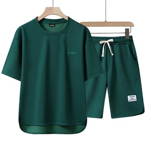 Tuta Casual moda estiva a maniche corte traspirante ad asciugatura rapida <span class=keywords><strong>vestiti</strong></span> con motivo stampato tuta da ginnastica da uomo - Product Image 4