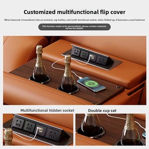 Juego de Muebles de Sala de Tela con Diseño Moderno y Sencillo Sofá Reclinable Eléctrico Multifuncional para Sala de Estar - Product Image 3