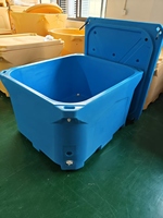 Bacs à poisson de stockage en plastique industriel emboîtable à caractéristique thermique 1000L Conteneurs empilables pour la logistique, le transport et l'utilisation alimentaire Bac à poisson isolé
