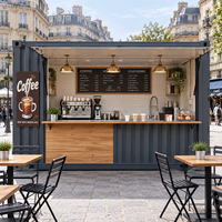 Mini-bar conteneurisé pop-up de 10 pieds avec machine à crème glacée – Kiosque portable pour café