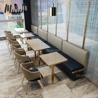 Maßgefertigte Moderne Restaurant-Möbelsets Halbrunde Sofa-Garnitur mit Esstisch für Hotel, Restaurant, Café