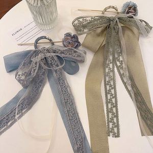 Women Ancient Style Hanfu Hair Ribbons Headwear <b>Flower</b> Tassel <b>Sweet</b> Hair Pins for Women Female Barrette Clip Vintage Hair Sticks - Product Image 4