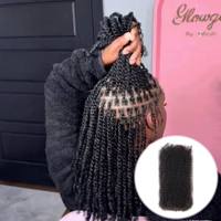 Cheveux humains 100% pré-séparés et pré-moussés, afro crépus bouclés, pour tresses, noir naturel # Cheveux vierges Remy 1B en gros, 8-20 pouces
