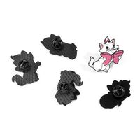 Broche en émail en métal motif chat Mary de dessin animé mignon, accessoire de vêtement, épinglette décorative