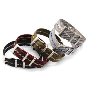 Bracelets de montre de sport universels en toile de nylon pour couples avec logo personnalisé pour bracelets de montre en nylon en tissu 18mm 19mm 20mm 21mm 22mm - Product Image 6