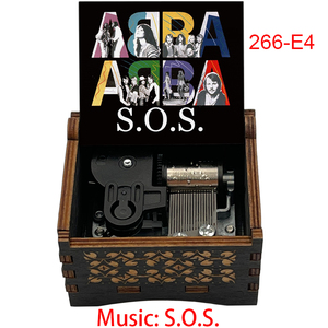 Boîte à musique vintage SOS, groupe <span class=keywords><strong>ABBA</strong></span>, 18 notes, manivelle/manivelle, mouvement vintage, durée sonore de 15 secondes, cadeaux spéciaux - Product Image 5