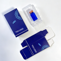 Boîtes en papier brillant ou mat recyclables personnalisées de qualité supérieure pour flacons de 2 ou 3 unités, emballage pour flacons de 2 ml, 3 ml, 10 ml et étiquette en vinyle