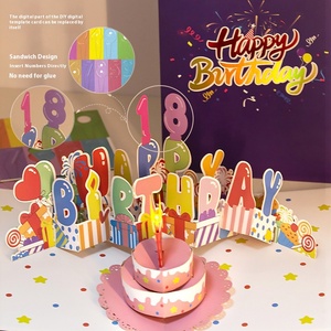 DAMAI 3D papier carte <span class=keywords><strong>musique</strong></span> lumière carte d'<span class=keywords><strong>anniversaire</strong></span> avec cadeau numérique bougies soufflantes populaires <span class=keywords><strong>pour</strong></span> <span class=keywords><strong>joyeux</strong></span> <span class=keywords><strong>anniversaire</strong></span> - Product Image 3