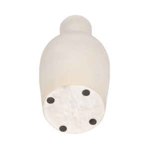 Vaso in ceramica moderno per l'arredamento del soggiorno, elemento decorativo scultoreo, finitura bianca opaca - Product Image 6