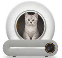 Kotak Kotoran Kucing Pintar yang Membersihkan Diri Sendiri dengan 4 Sensor Berat + Radar Inframerah Auto-Stop untuk Keamanan Kucing