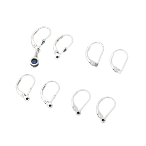 Lucky Fine Jewelry Components Drop Earring Loop French Hook Accessories 925 <b>Silver</b> Plated Leverback Earring <b>Wire</b> Jewelry Making - Product Image 2