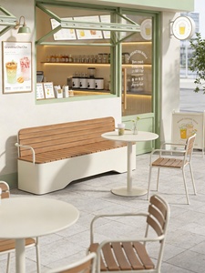 Outdoor Leisure Long <b>Square</b> Bench Street Shop Metal Seat Stool Flower Box <b>Combination</b> Modern Simple China - Product Image 1