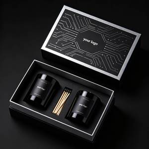 FX Premium Recyclable Home Fragrance Gift Set Packaging Magnetic Closure Rigid <b>Lid</b> Base <b>Box</b> Coated Paper Wrap Custom Logo Foil - Product Image 4