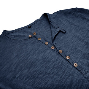 Colección Otoño Invierno 2025, <span class=keywords><strong>camisa</strong></span> Henry de alta calidad para hombre, de algodón flameado Top, trajes de estilo europeo americano de manga larga para exteriores - Product Image 4