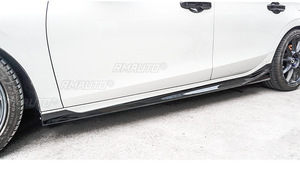 สเกิร์ตข้างคาร์บอนไฟเบอร์ลุค MUGEN สำหรับ Honda Civic รุ่นที่ 11 ปี 2021-2024 ชุดแต่งสปอยเลอร์รอบคัน อุปกรณ์ตกแต่งรถยนต์ - Product Image 3