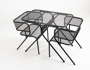 Garden Patio <span class=keywords><strong>Bistro</strong></span> Sets 3 piezas Marco de acero <span class=keywords><strong>Bistro</strong></span> Mesa y sillas <span class=keywords><strong>Bistro</strong></span> Juego de 2 para Patio trasero Negro con polvo negro - Product Image 1