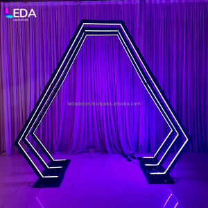 LEDA Custom Metal LED RGB <b>Arch</b> Luminous Outdoor Stage Wedding Backdrop Tunnel <b>Arch</b> <b>for</b> Wedding Party <b>Decoration</b> - Product Image 2